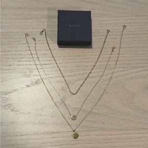 Gold Layered Necklace Set